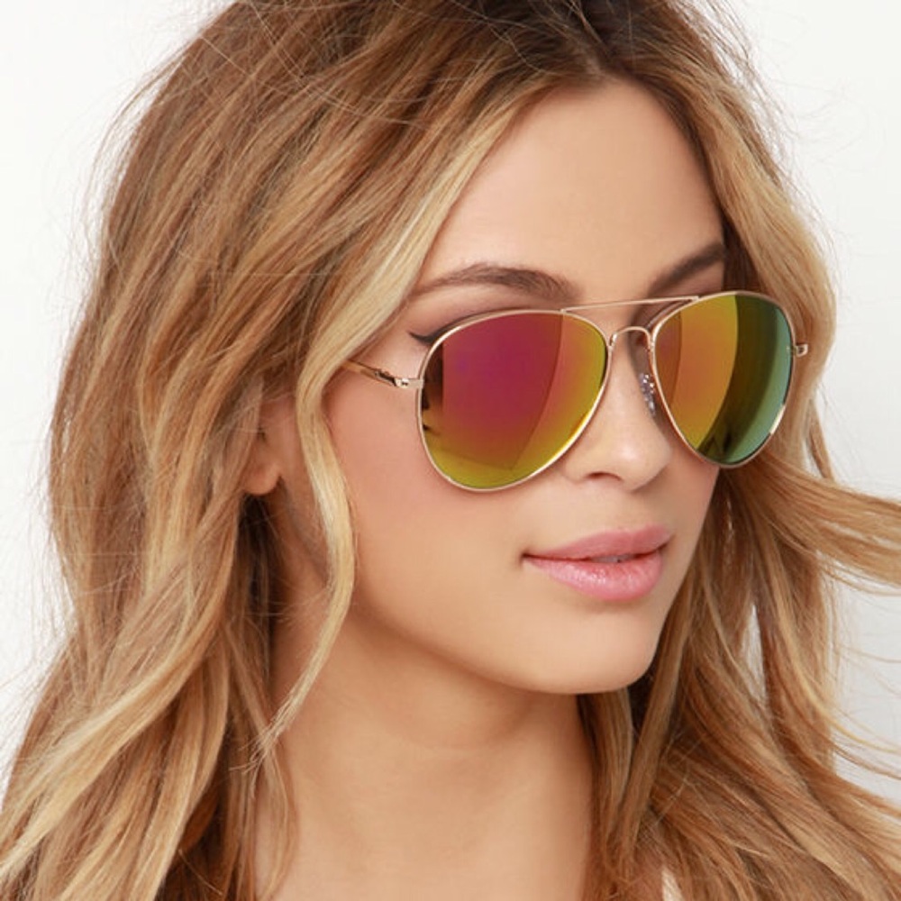 💥 CLEARANCE 🌈 Rainbow Mirrored Lens Aviator Sunnies - Picture 5 of 5